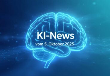 Digitale Darstellung eines Gehirns Leuchtendes digitales Gehirn auf blauem Hintergrund für KI-News.